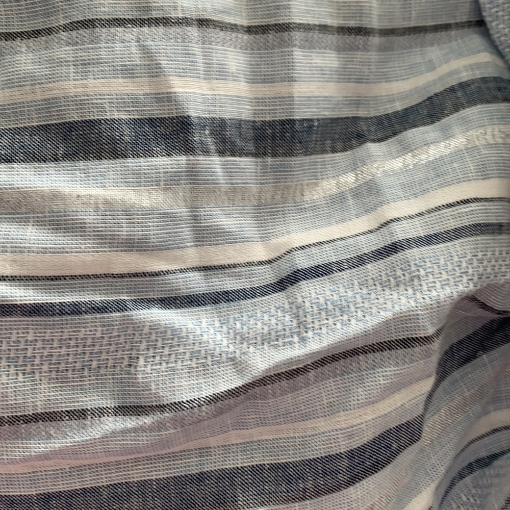 Multiple Blue Striped Off-The-Shoulder Top - Picture 4 of 5